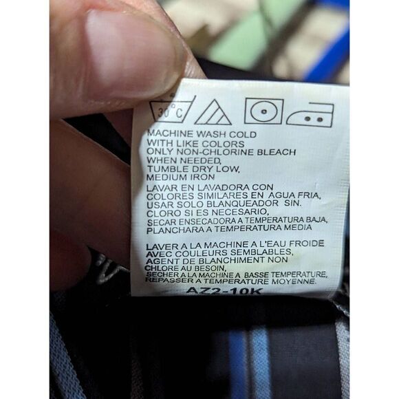 Wrangler Men's Blue Authentic Western Stripes Pearl Snap Button Up Shirt Sz XXL - Picture 6 of 6